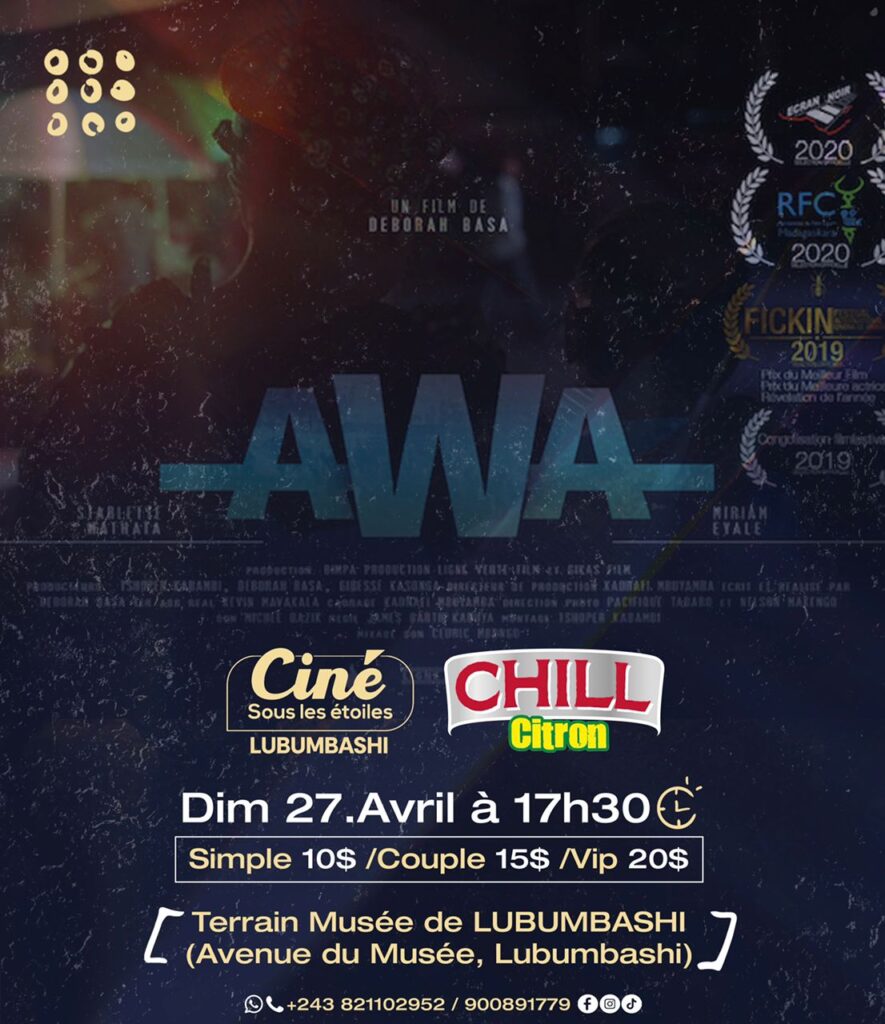 Lubumbashi s’offre une nuit de cinéma sous les étoiles avec « AWA » de Déborah Bassa Votedefan08042025Cine Sous Les Etoiles 885x1024